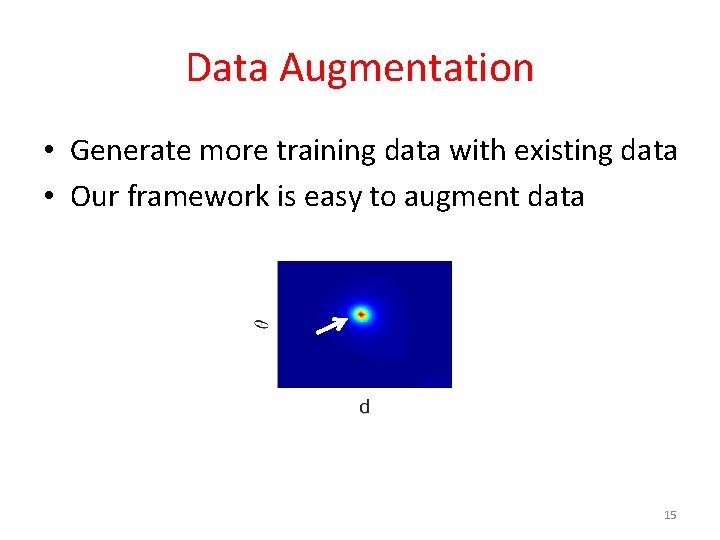 Data Augmentation • Generate more training data with existing data • Our framework is