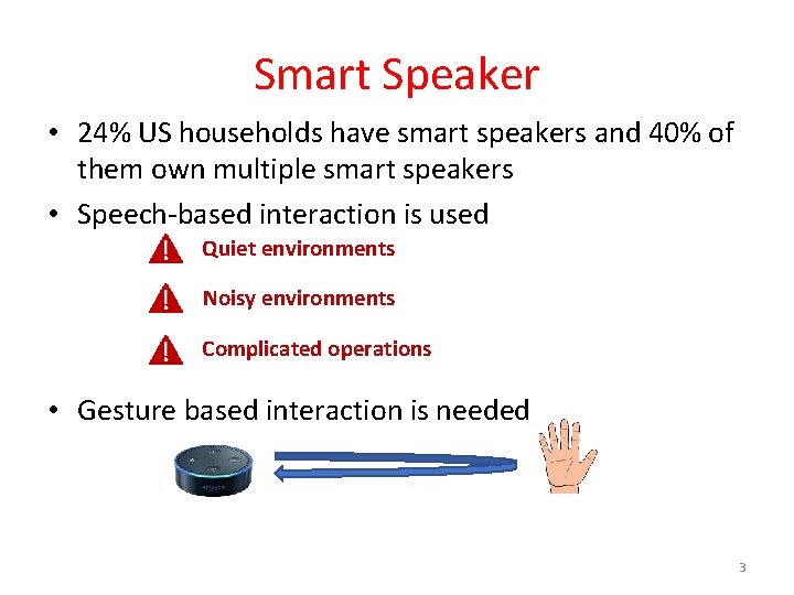 Smart Speaker • 24% US households have smart speakers and 40% of them own