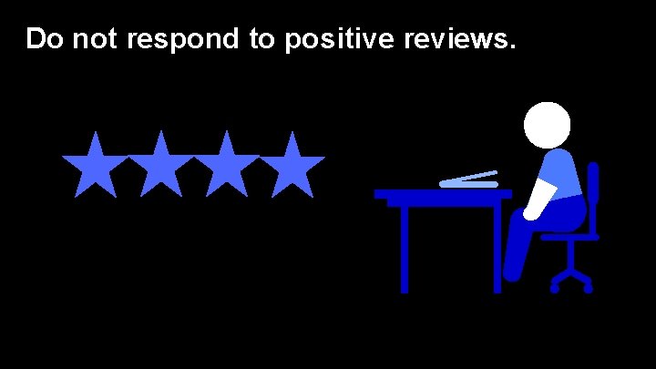 Do not respond to positive reviews. 