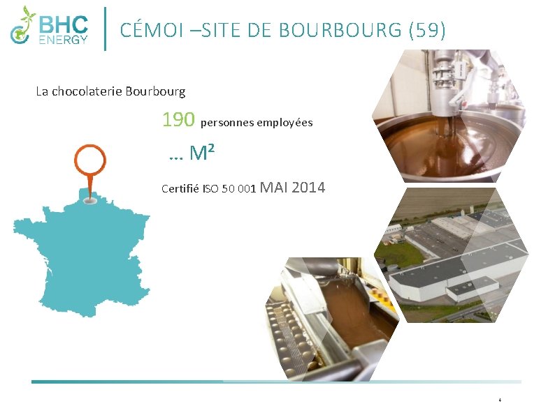 CÉMOI –SITE DE BOURG (59) La chocolaterie Bourbourg 190 personnes employées … M² Certifié