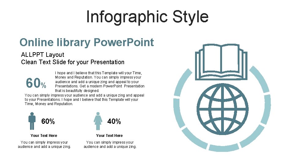 Infographic Style Online library Power. Point ALLPPT Layout Clean Text Slide for your Presentation