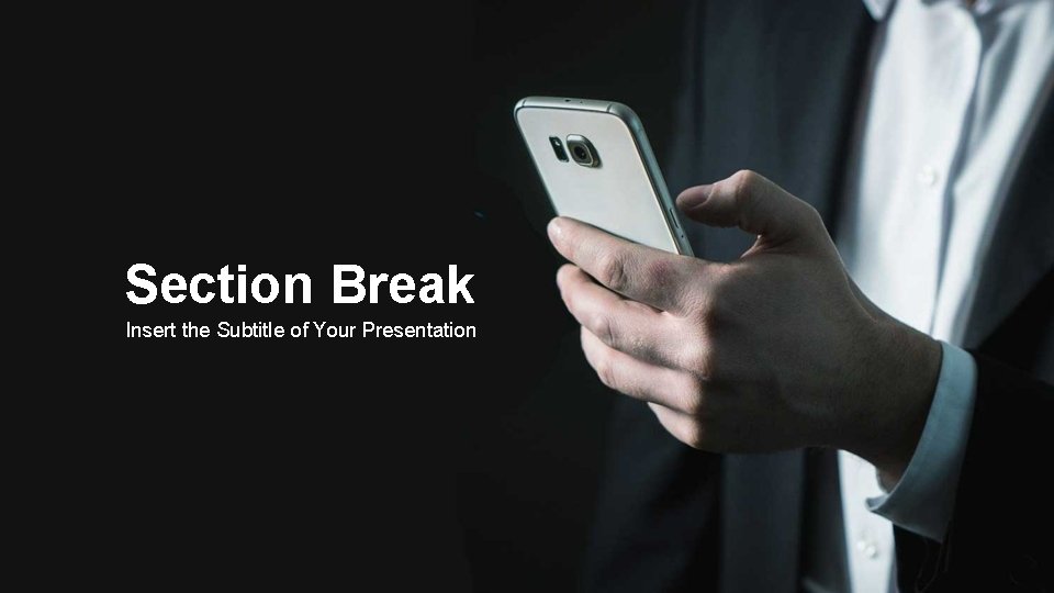 Section Break Insert the Subtitle of Your Presentation 