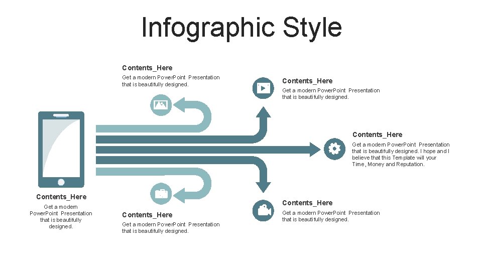 Infographic Style Contents_Here Get a modern Power. Point Presentation that is beautifully designed. I