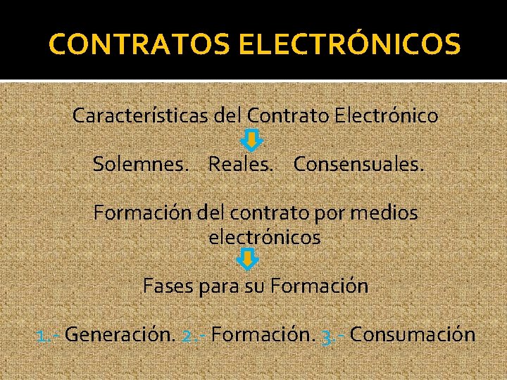 CONTRATOS ELECTRÓNICOS Características del Contrato Electrónico Solemnes. Reales. Consensuales. Formación del contrato por medios