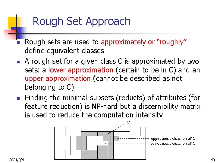 Rough Set Approach n n n 2021/3/6 Rough sets are used to approximately or