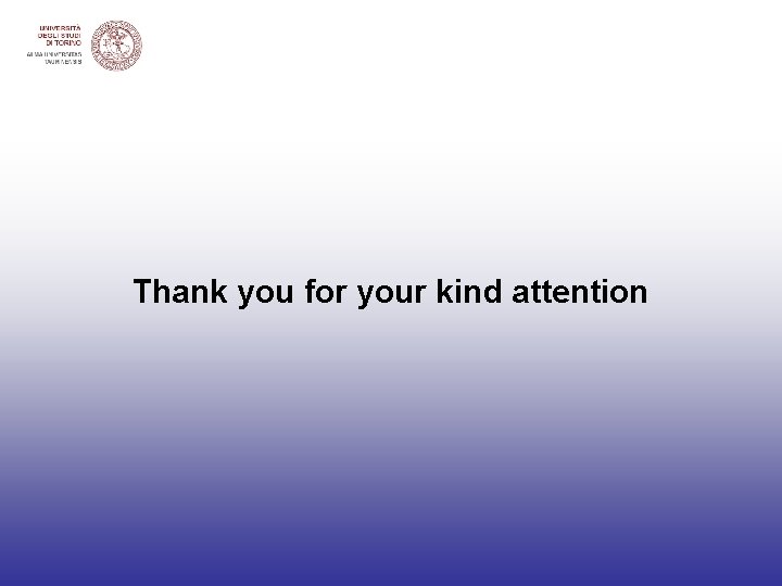 Thank you for your kind attention 
