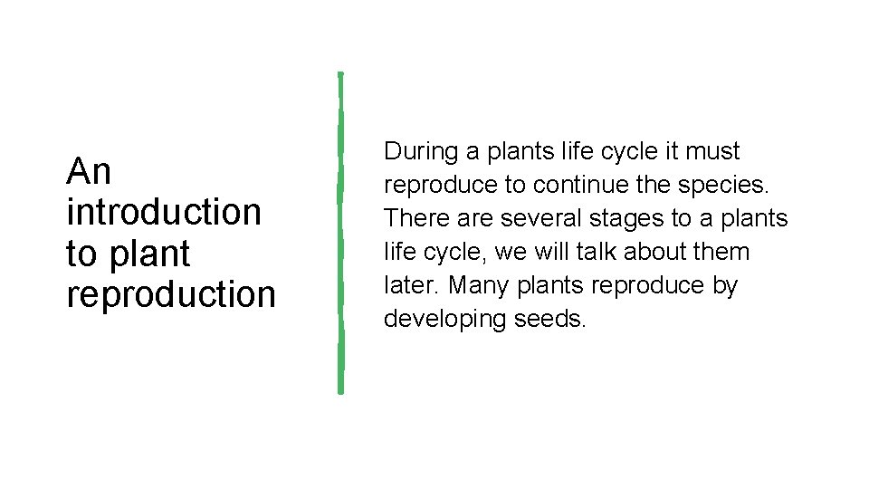 An introduction to plant reproduction During a plants life cycle it must reproduce to An introduction to plant reproduction During a plants life cycle it must reproduce to