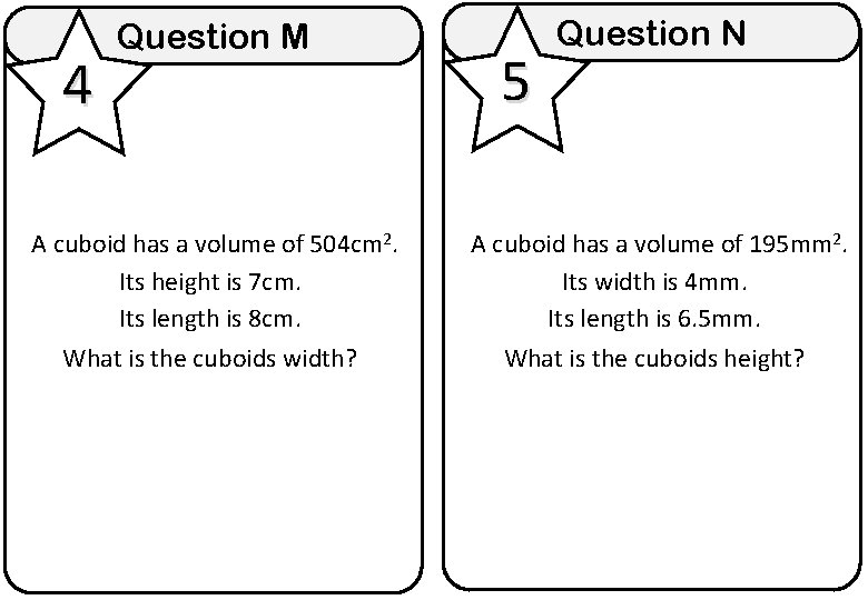 4 Question M A cuboid has a volume of 504 cm 2. Its height