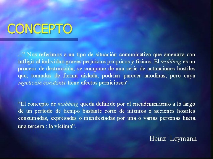 CONCEPTO. . . ” Nos referimos a un tipo de situación comunicativa que amenaza