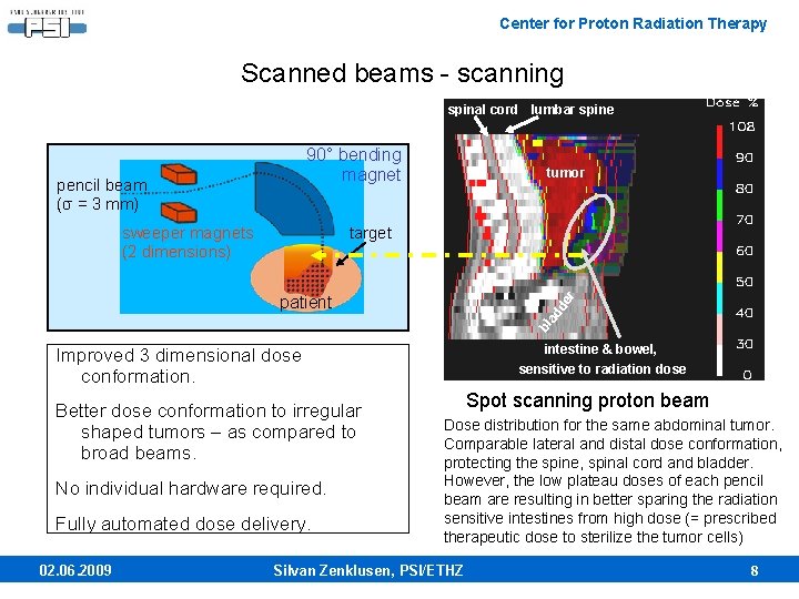 Center for Proton Radiation Therapy Scanned beams - scanning spinal cord lumbar spine 90°