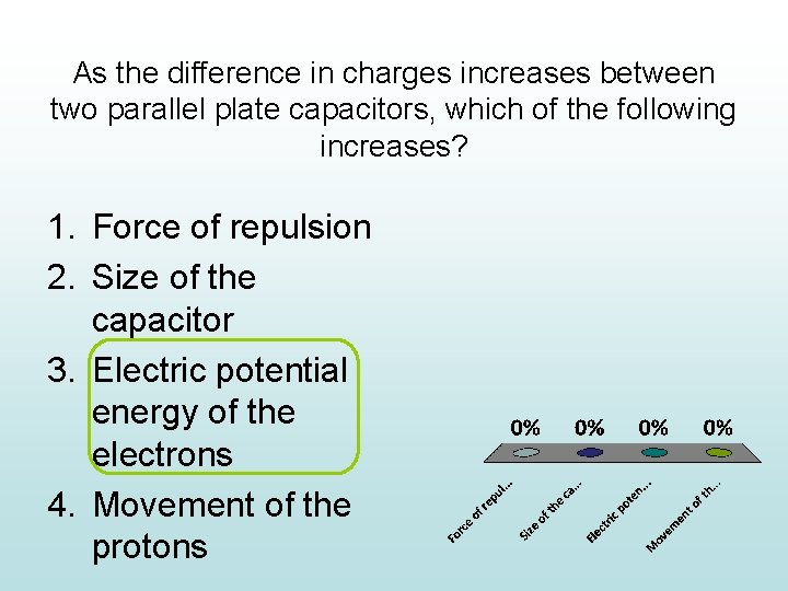 As the difference in charges increases between two parallel plate capacitors, which of the