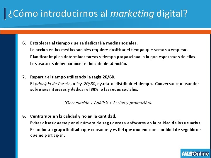 ¿Cómo introducirnos al marketing digital? 6. Establecer el tiempo que se dedicará a medios