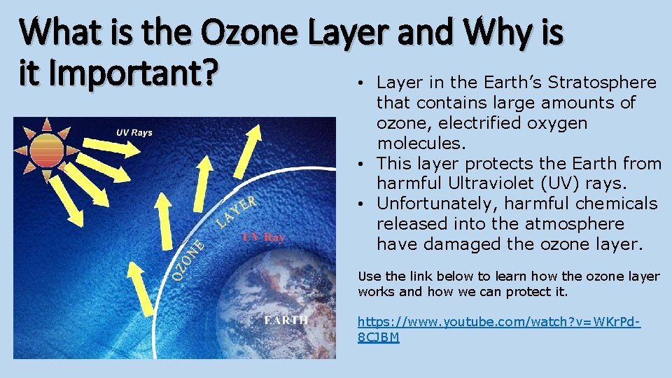 What is the Ozone Layer and Why is it Important? • Layer in the