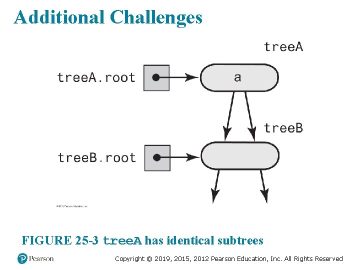 Additional Challenges FIGURE 25 -3 tree. A has identical subtrees Copyright © 2019, 2015,