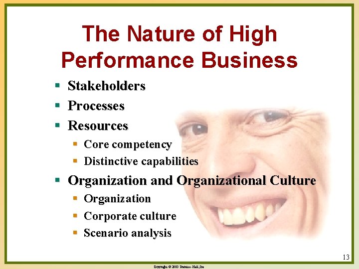 The Nature of High Performance Business § Stakeholders § Processes § Resources § Core The Nature of High Performance Business § Stakeholders § Processes § Resources § Core