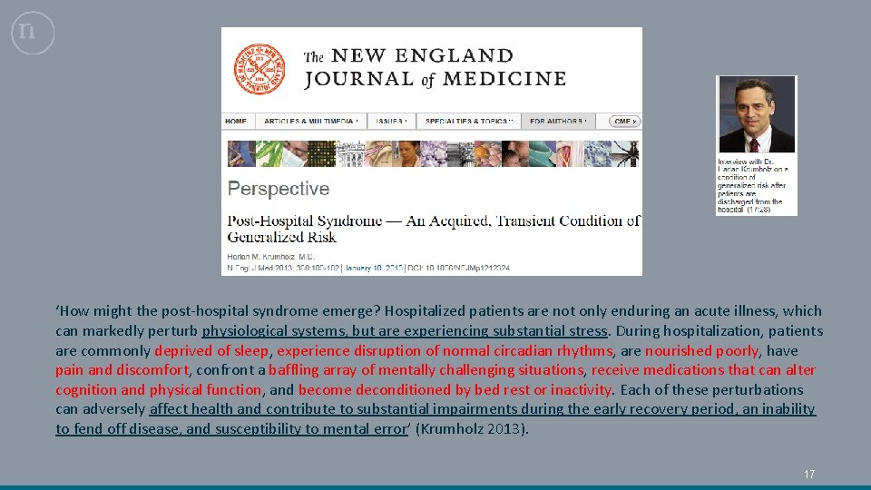 ‘How might the post-hospital syndrome emerge? Hospitalized patients are not only enduring an acute