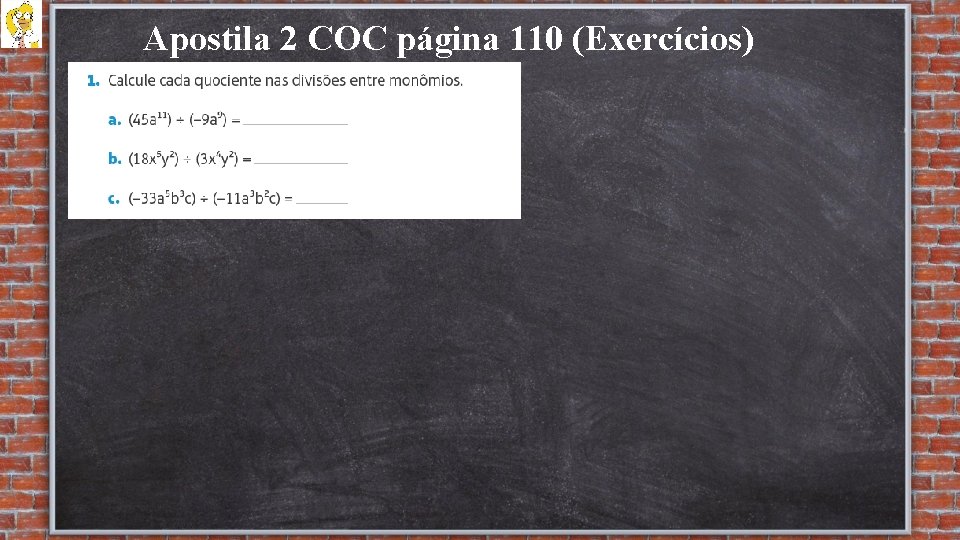 Apostila 2 COC página 110 (Exercícios) 