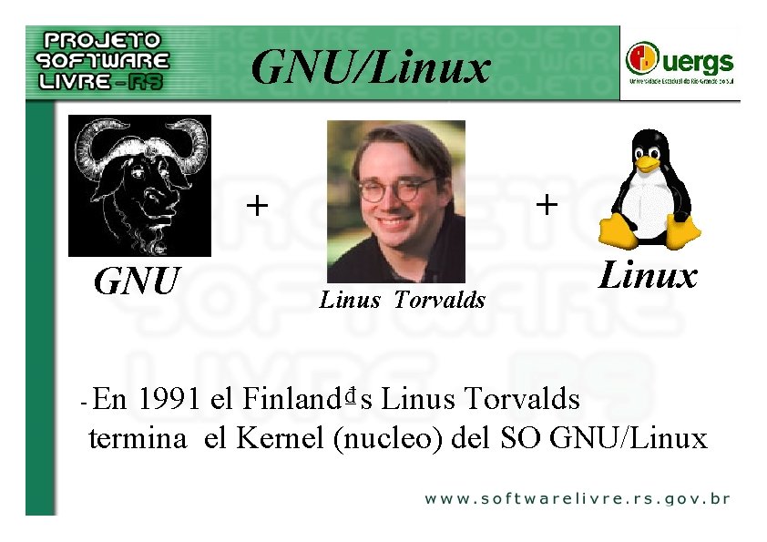 GNU/Linux + + GNU - En Linus Torvalds Linux 1991 el Finland₫s Linus Torvalds