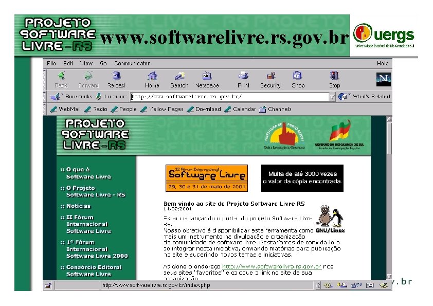 www. softwarelivre. rs. gov. br 