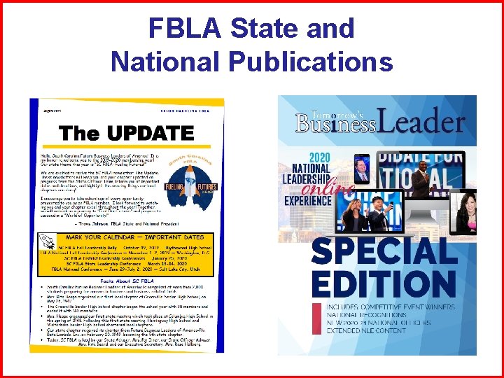 FBLA State and National Publications 