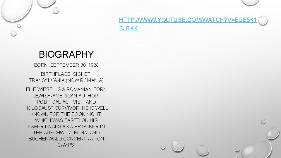 HTTP: //WWW. YOUTUBE. COM/WATCH? V=EUE 5 K 1 BJRKK BIOGRAPHY BORN: SEPTEMBER 30, 1928