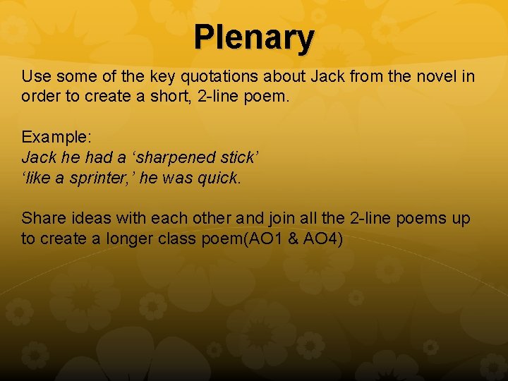 Lord of the Flies By William Golding Lesson