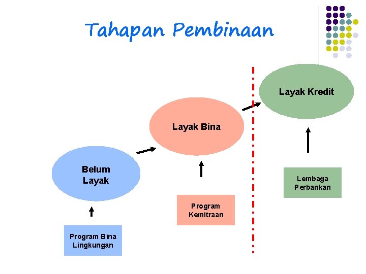 Tahapan Pembinaan Layak Kredit Layak Bina Belum Layak Lembaga Perbankan Program Kemitraan Program Bina