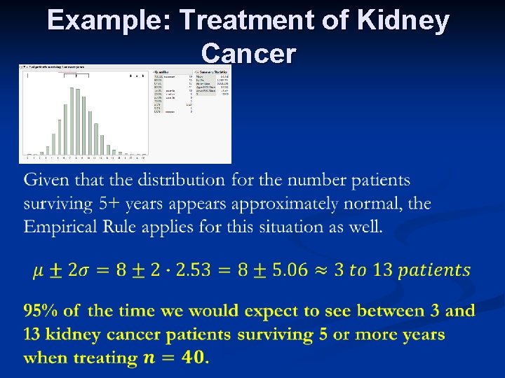 Example: Treatment of Kidney Cancer 