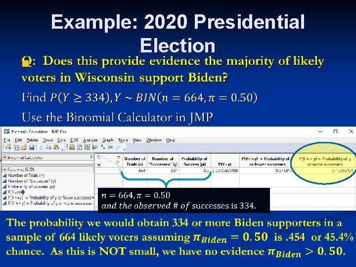 n Example: 2020 Presidential Election 