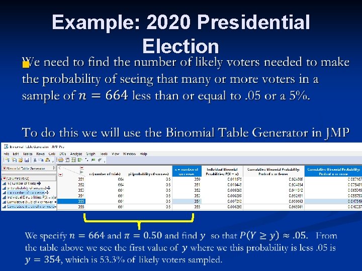 n Example: 2020 Presidential Election 