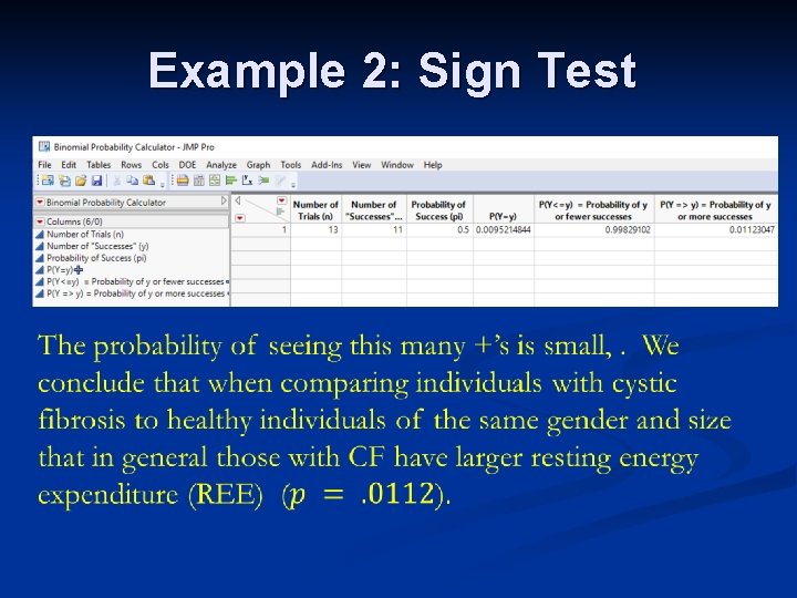 Example 2: Sign Test 