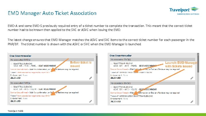 EMD Manager Auto Ticket Association EMD-A and some EMD-S previously required entry of a
