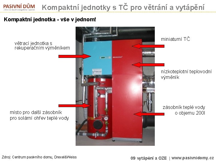 Kompaktní jednotky s TČ pro větrání a vytápění Kompaktní jednotka - vše v jednom!