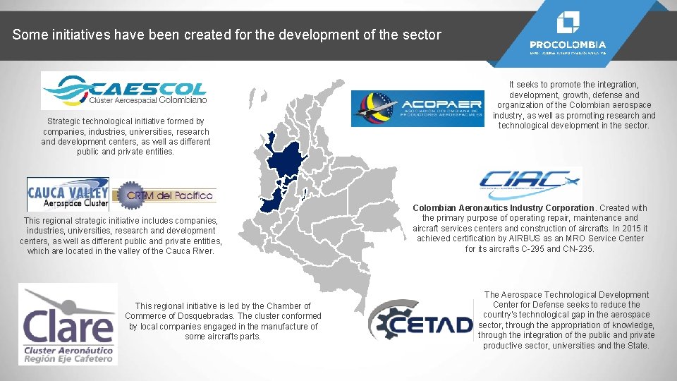 Some initiatives have been created for the development of the sector Strategic technological initiative
