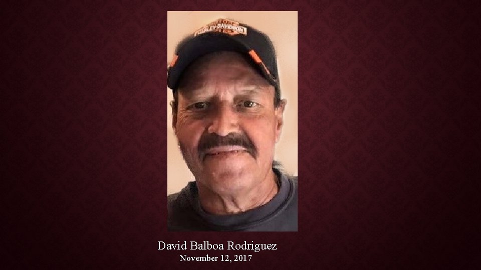 David Balboa Rodriguez November 12, 2017 