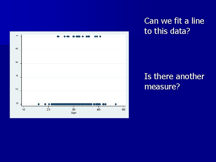 Can we fit a line to this data? Is there another measure? 