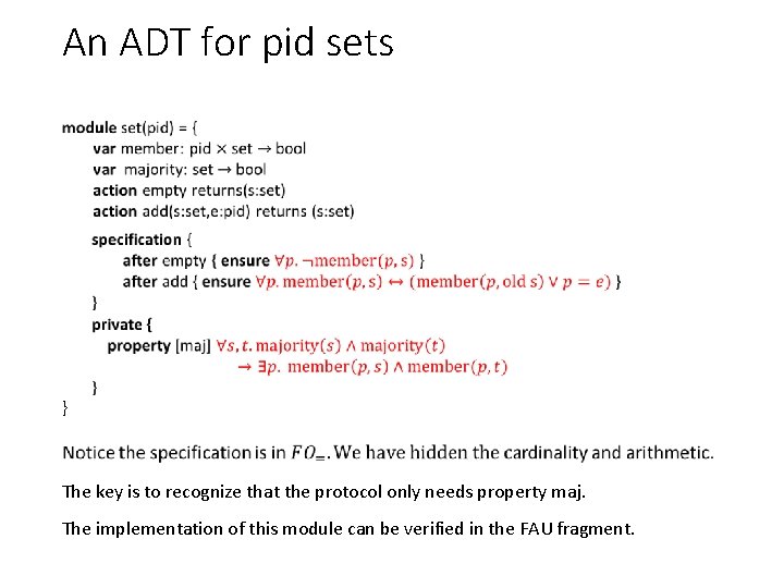 An ADT for pid sets } The key is to recognize that the protocol