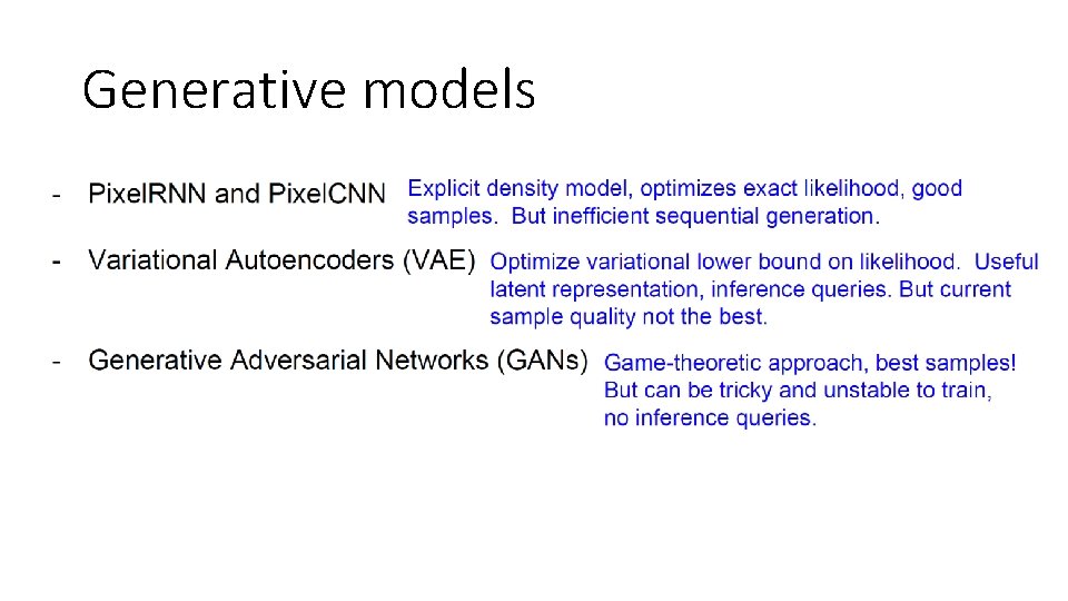 Generative models 