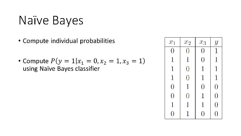 Naïve Bayes • 