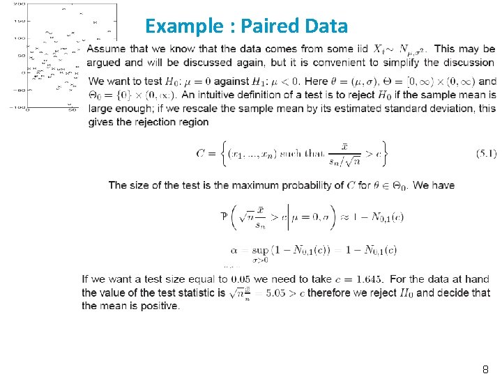 Example : Paired Data 8 