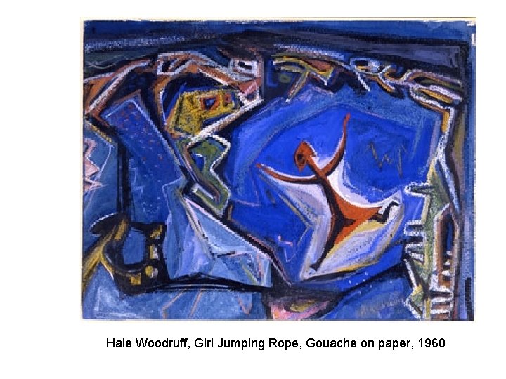 Hale Woodruff, Girl Jumping Rope, Gouache on paper, 1960 