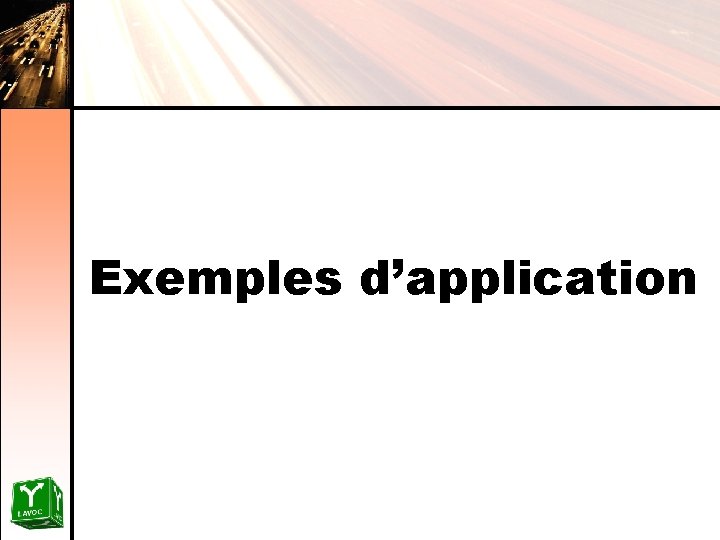 Exemples d’application 