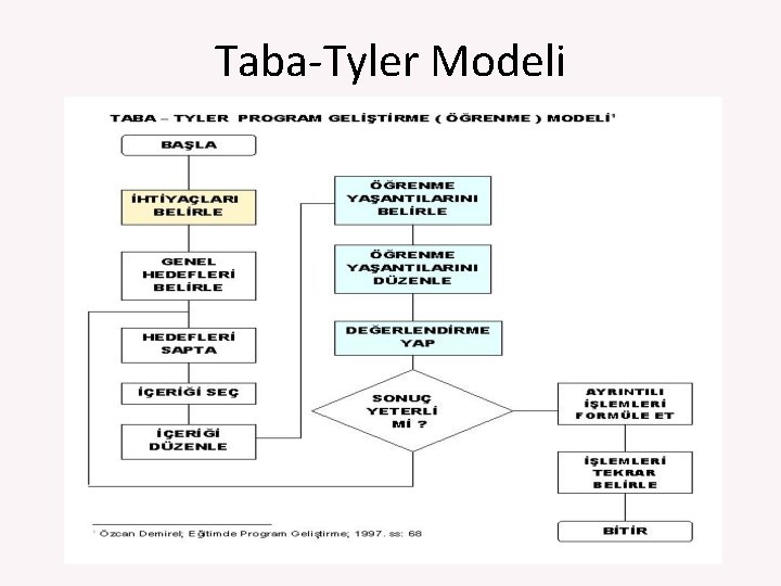 Taba‐Tyler Modeli 