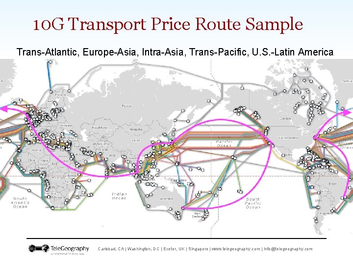 10 G Transport Price Route Sample Trans-Atlantic, Europe-Asia, Intra-Asia, Trans-Pacific, U. S. -Latin America