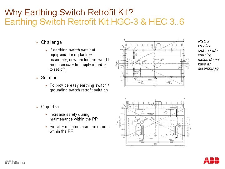 Why Earthing Switch Retrofit Kit? Earthing Switch Retrofit Kit HGC-3 & HEC 3. .