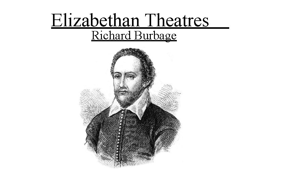 Elizabethan Theatres Richard Burbage 