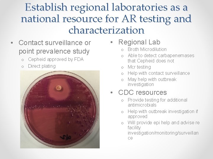 Establish regional laboratories as a national resource for AR testing and characterization • Contact