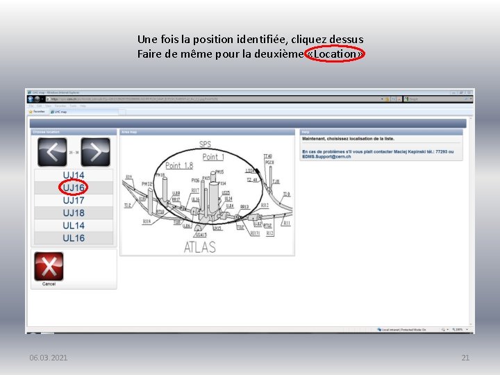 Une fois la position identifiée, cliquez dessus Faire de même pour la deuxième «Location»