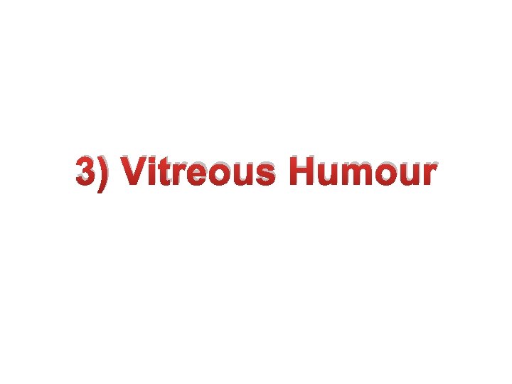 3) Vitreous Humour 