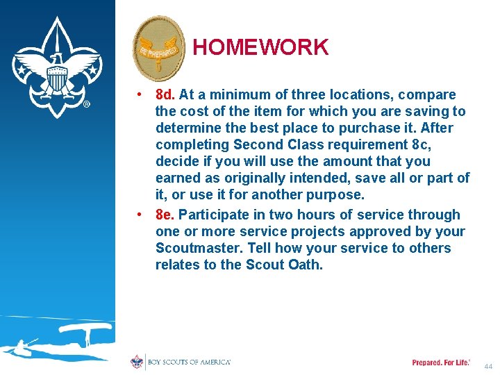 HOMEWORK • 8 d. At a minimum of three locations, compare the cost of